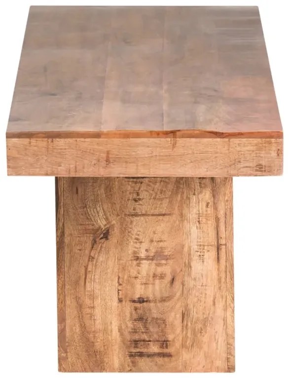 furniture-nabytek.cz - Masivní jídelní set Country 175 z mangového dřeva, lakovaný, hnědý – stůl, 4 židle, lavice 170 cm