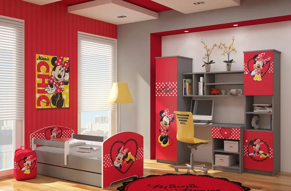 DO Detská izba pre dievča Disney Minnie srdce -160x80