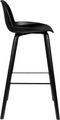 ZUIVER ALBERT KUIP ALL BLACK 76 barová stolička