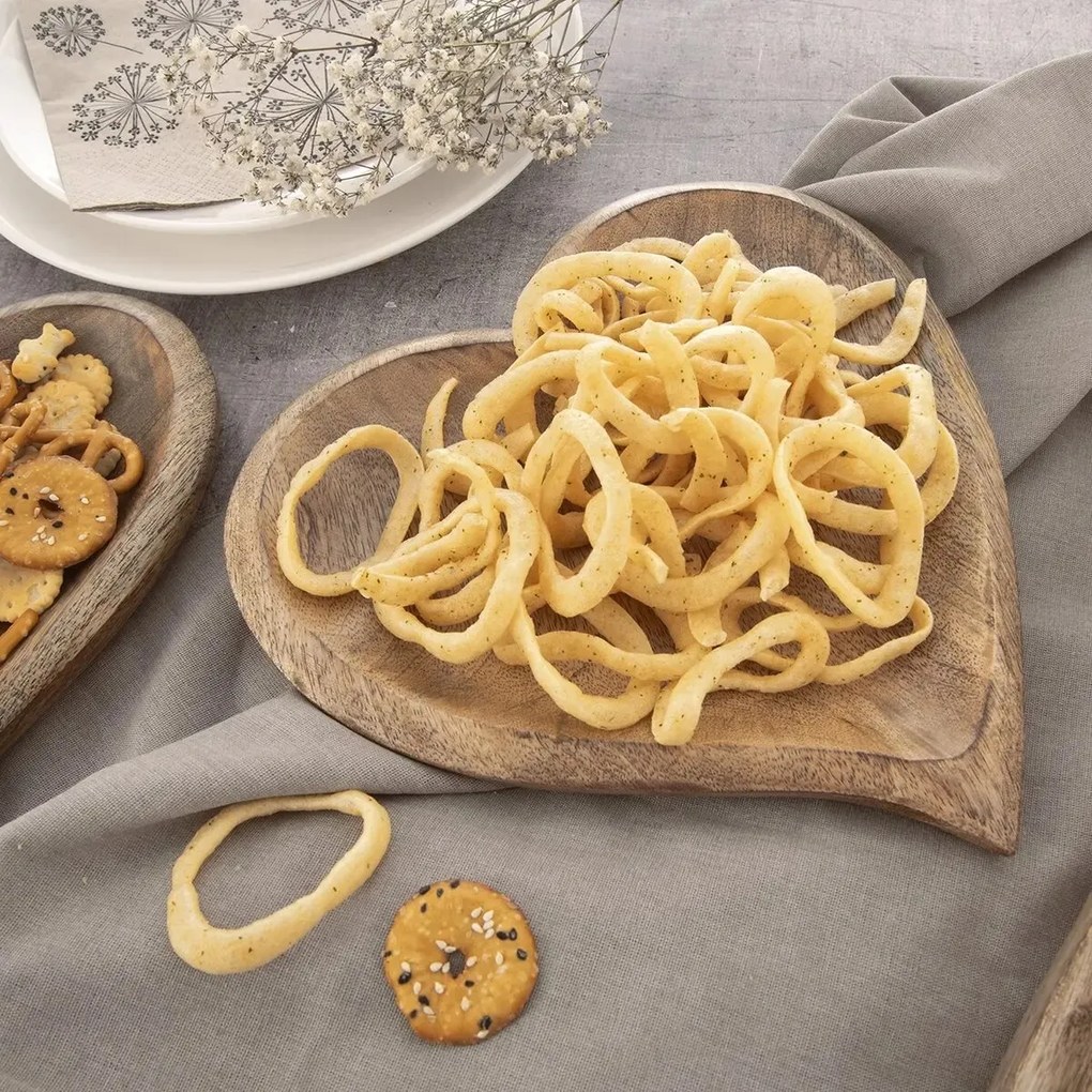 Orion Drevená tácka Mango Srdce 25 x 25 cm, L