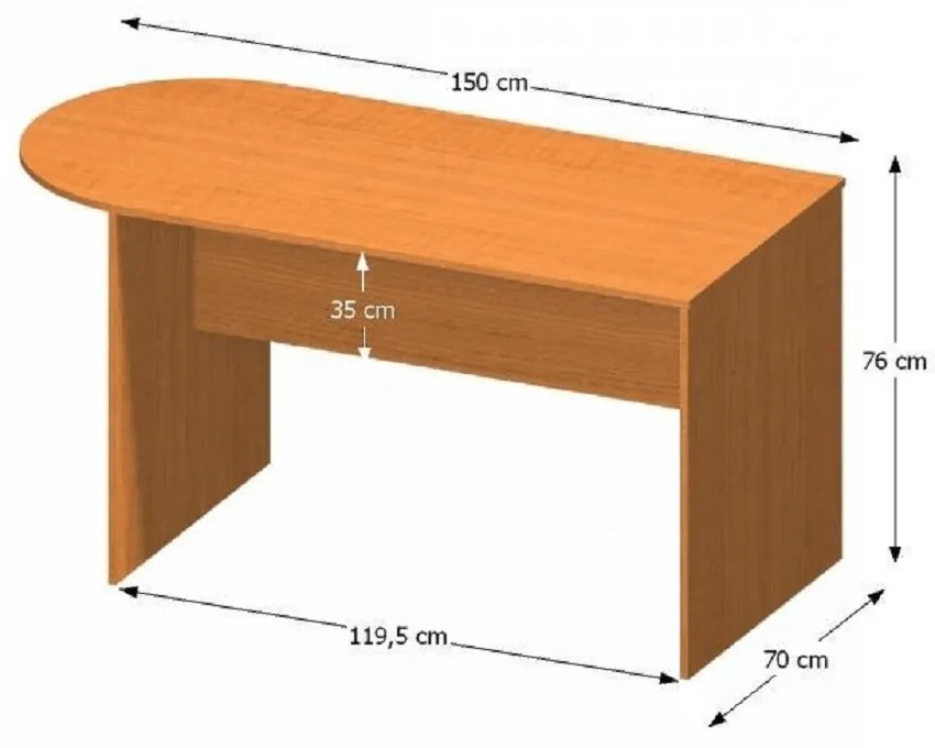 Písací stôl Asista AS 022 čerešňa. Vlastná spoľahlivá doprava až k Vám domov. 788606