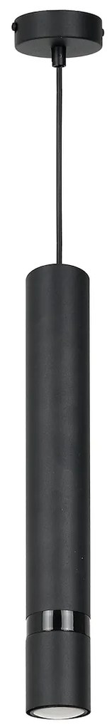 Závesné svietidlo Joker, 1x čierne kovové tienidlo, b