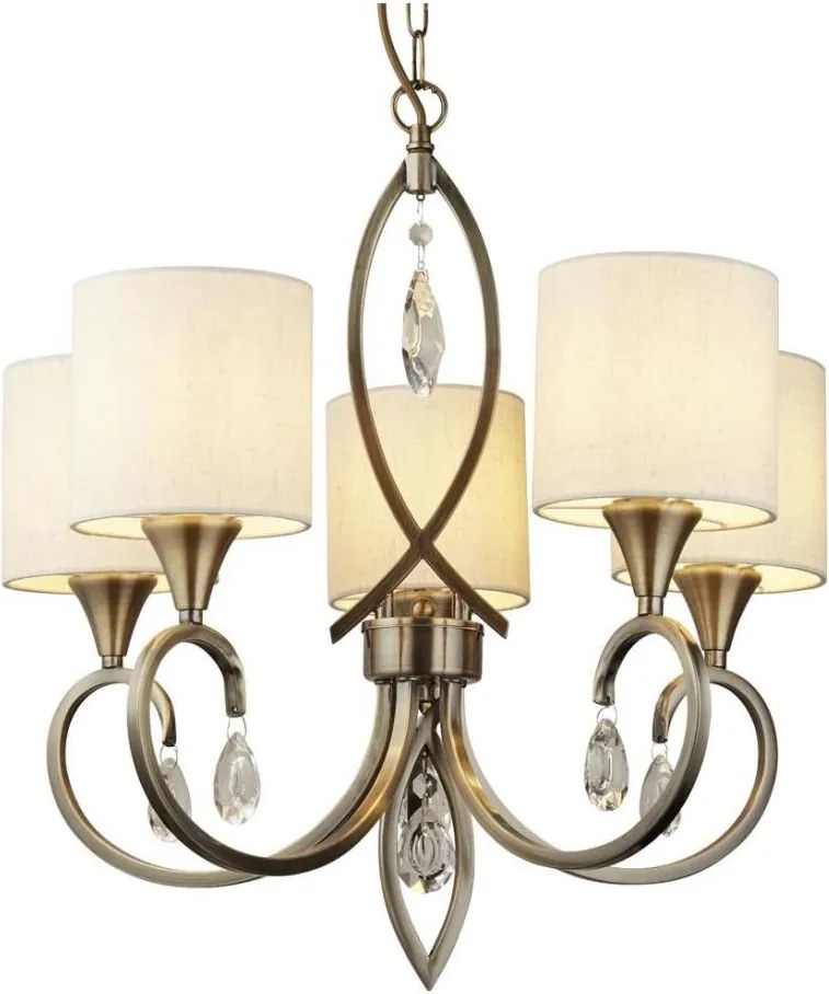 Searchlight 1605-5AB - Luster na reťazi ALBERTO 5xE14/60W/230V