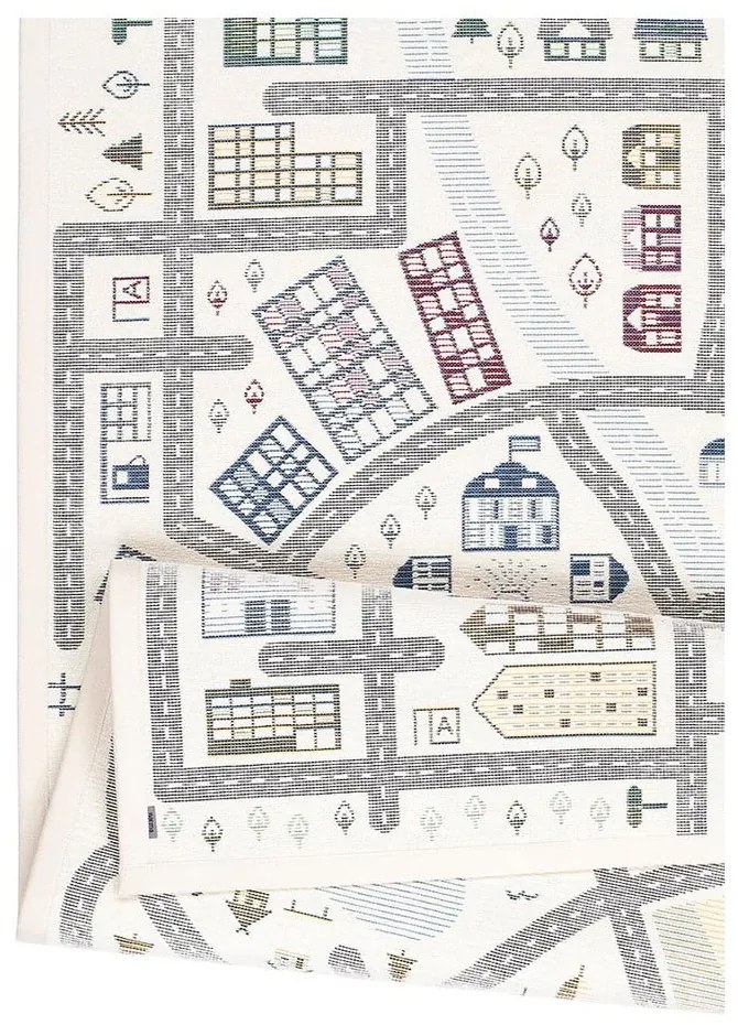 Bílý obojstranný detský koberec Narma Ülejõe, 140 x 200 cm