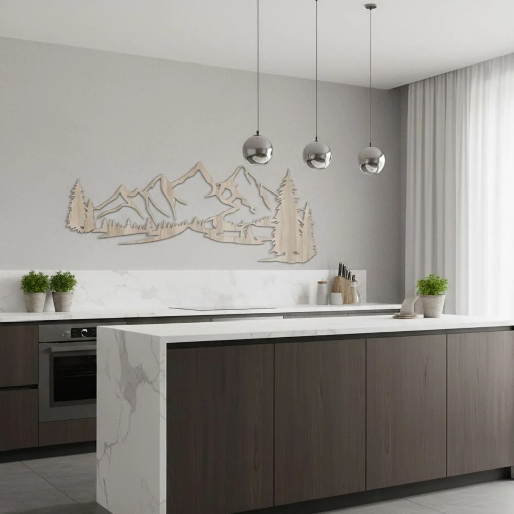 Drevený obraz na stenu - Les a hory | REHORA: HDF - Javor 55 x 20 cm 4658-109477 HDF0414-akcia20