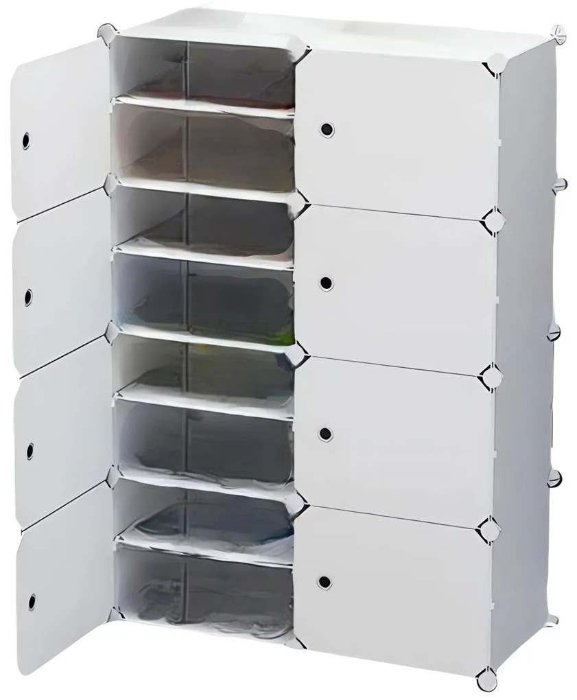 Hogler 3404 Variabilný policový systém 16 políc 128 x 84 x 32 cm, biely