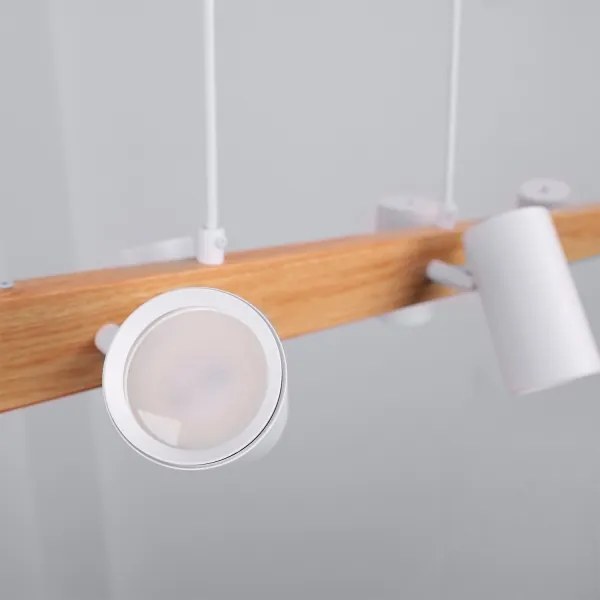 Brilagi - Závesný luster SELE 6xGU10/30W/230V biela/dubový dekor