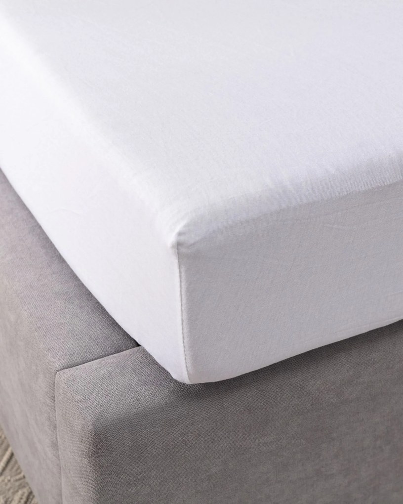 Jersey napínacia plachta Jerry 90x200 cm white