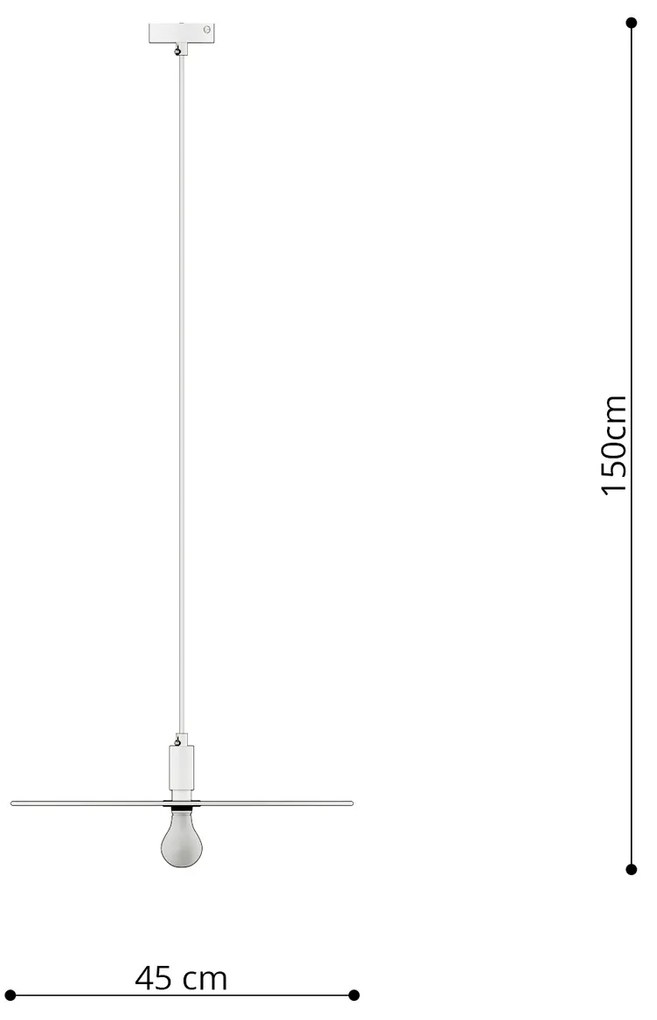 Závesné svietidlo Sirkel, 1x čierne drôtené tienidlo, (fi 60 cm)