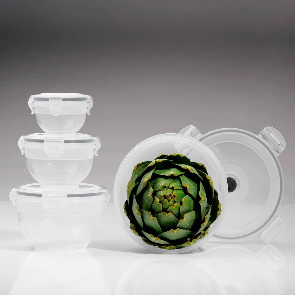 Súprava 4 škatuliek na potraviny a vákuové pumpy Compactor Food Saver