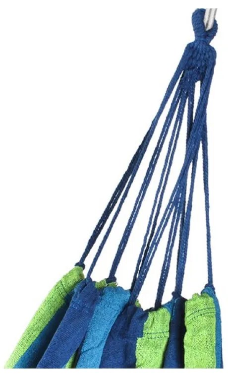 Modrozelená hojdacia sieť HAMMOCK pre 2 osoby 200x150 cm