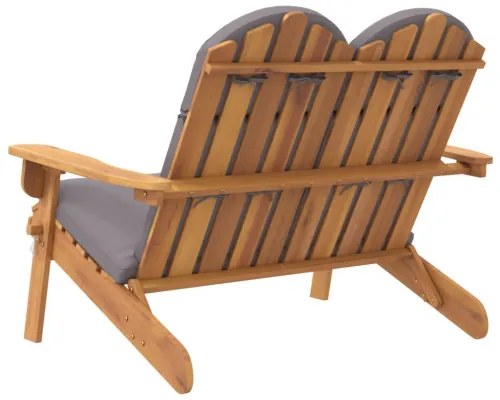 vidaXL Adirondack Záhradná lavička s vankúšmi 126 cm masívna akácia-