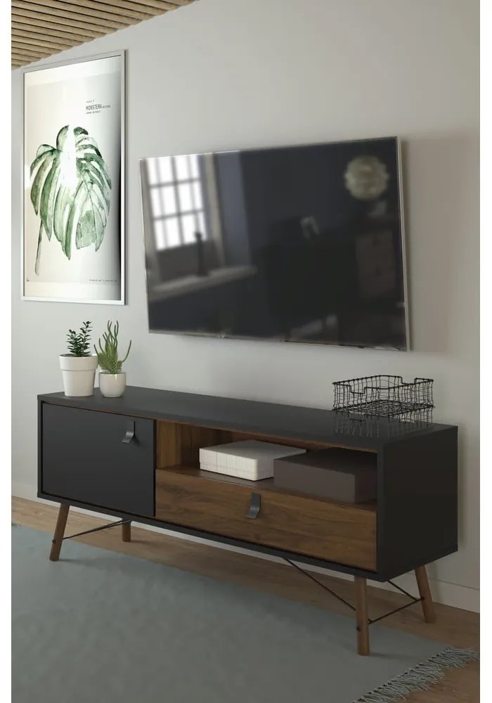 Čierny TV stolík Tvilum Ry