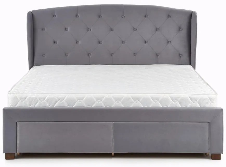 Posteľ Sabrina 160 sivá/orech