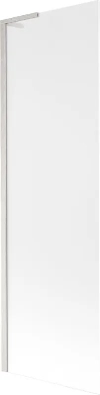 Mexen Next L, 1-krídlová vaňová zástena 60 x 150 cm, 6mm sklo námraza, 6mm číre sklo, profil brúsená oceľ, 895-060-000-03-30-97