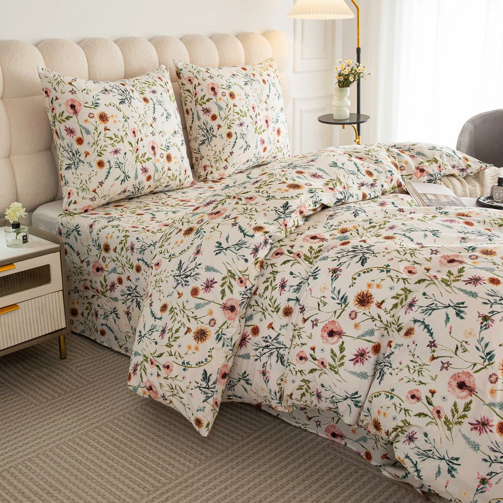 Obliečky z mikrovlákna HERBALIS krémové Rozmer obliečky: 2 ks 70 x 90 cm | 200 x 220 cm