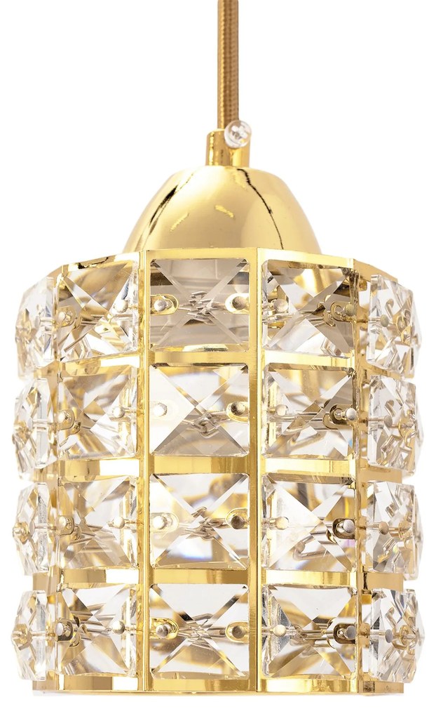 Toolight Toolight, Stropné svietidlo Crystal Gold APP726-3CRP, zlatá, OSW-08746