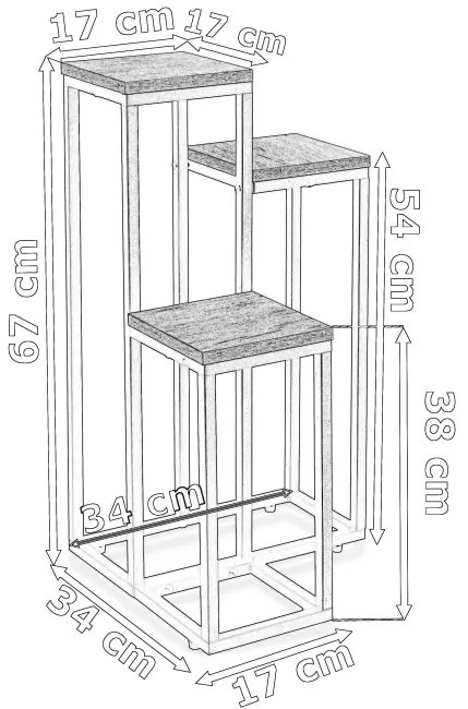 Stojan na kvety MUNIR biely