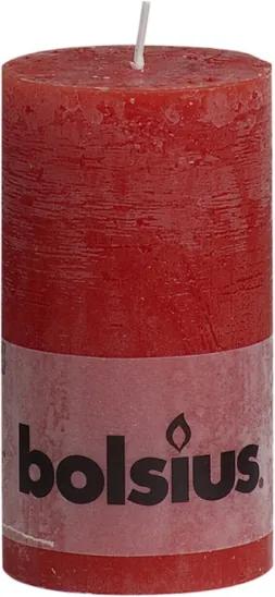 Sviečka Rustik valec červená 130 x 68 mm