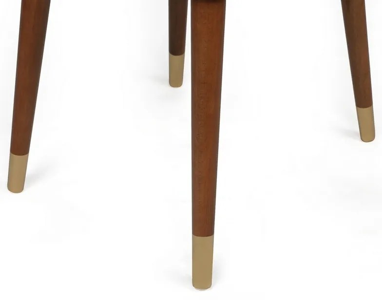 Sada jedálenských stoličiek Hugo Beige and Walnut,4 ks