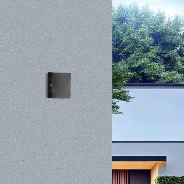 Brilagi - LED vonkajšie nástenné svietidlo QUADRAY LED/4W/230V čierne IP65