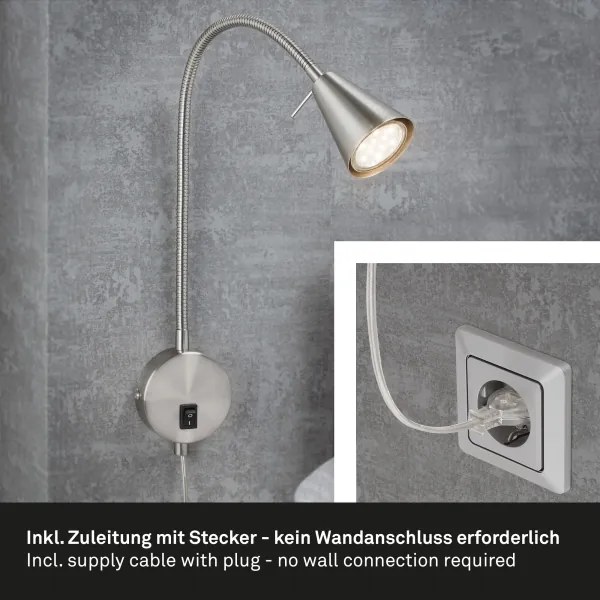 Briloner 2082-012 - LED Nástenná lampa COMFORT LIGHT 1xGU10/5W/230V matný chróm