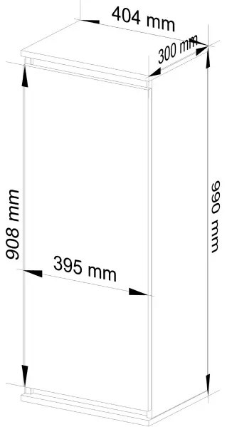 Závesná skrinka W40 CLP biela / sonoma