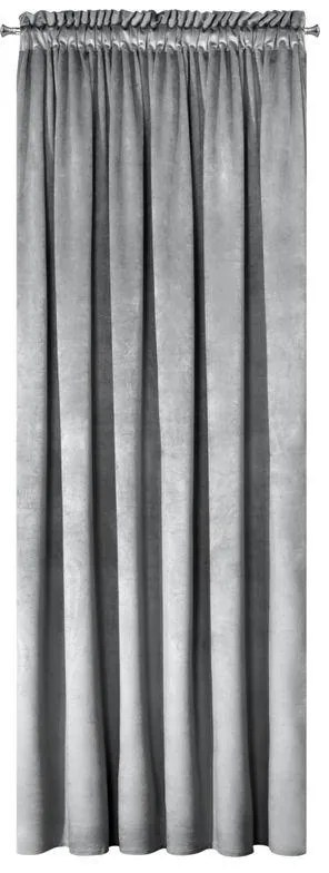 Sivý záves na páske MELANIE 140x270 cm