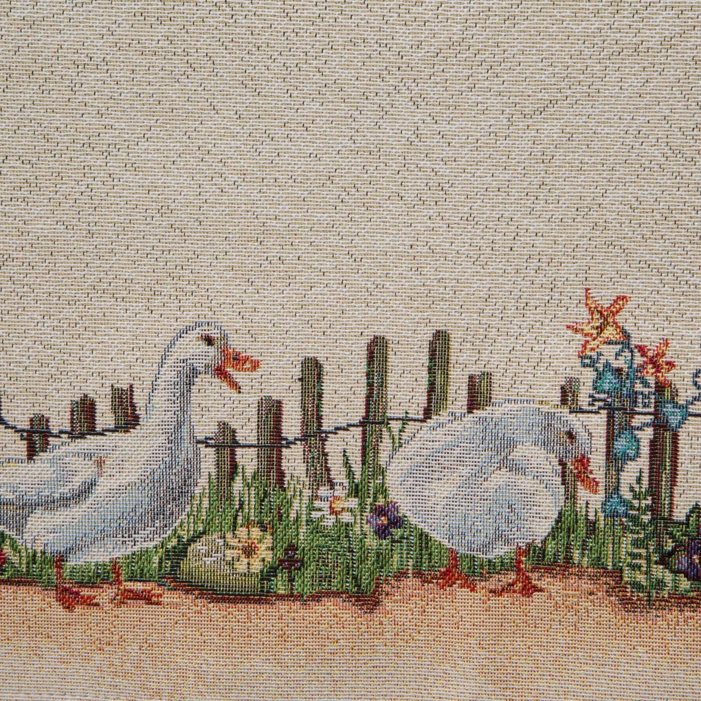 GOBELÍNOVÝ OBRUS GOOSE 100X100 CM VZOROVANÁ