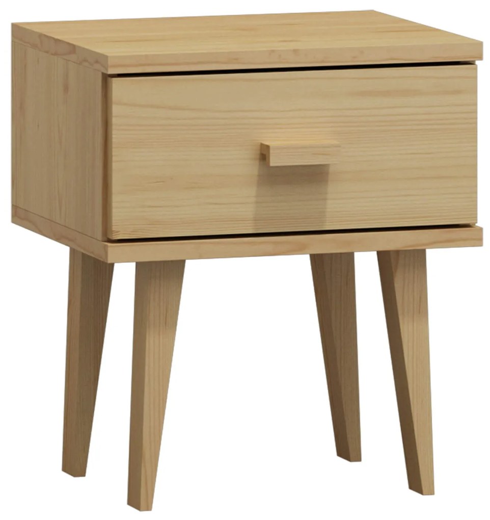 ČistéDrevo Škandinávsky nočný stolík borovica
