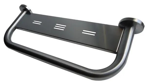 Madlo s policou 58x8 cm nerez/strieborné