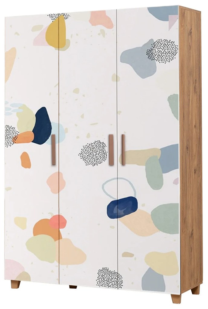 Šatníková skriňa Leva 120 cm borovica Atlantic/viacfarebná