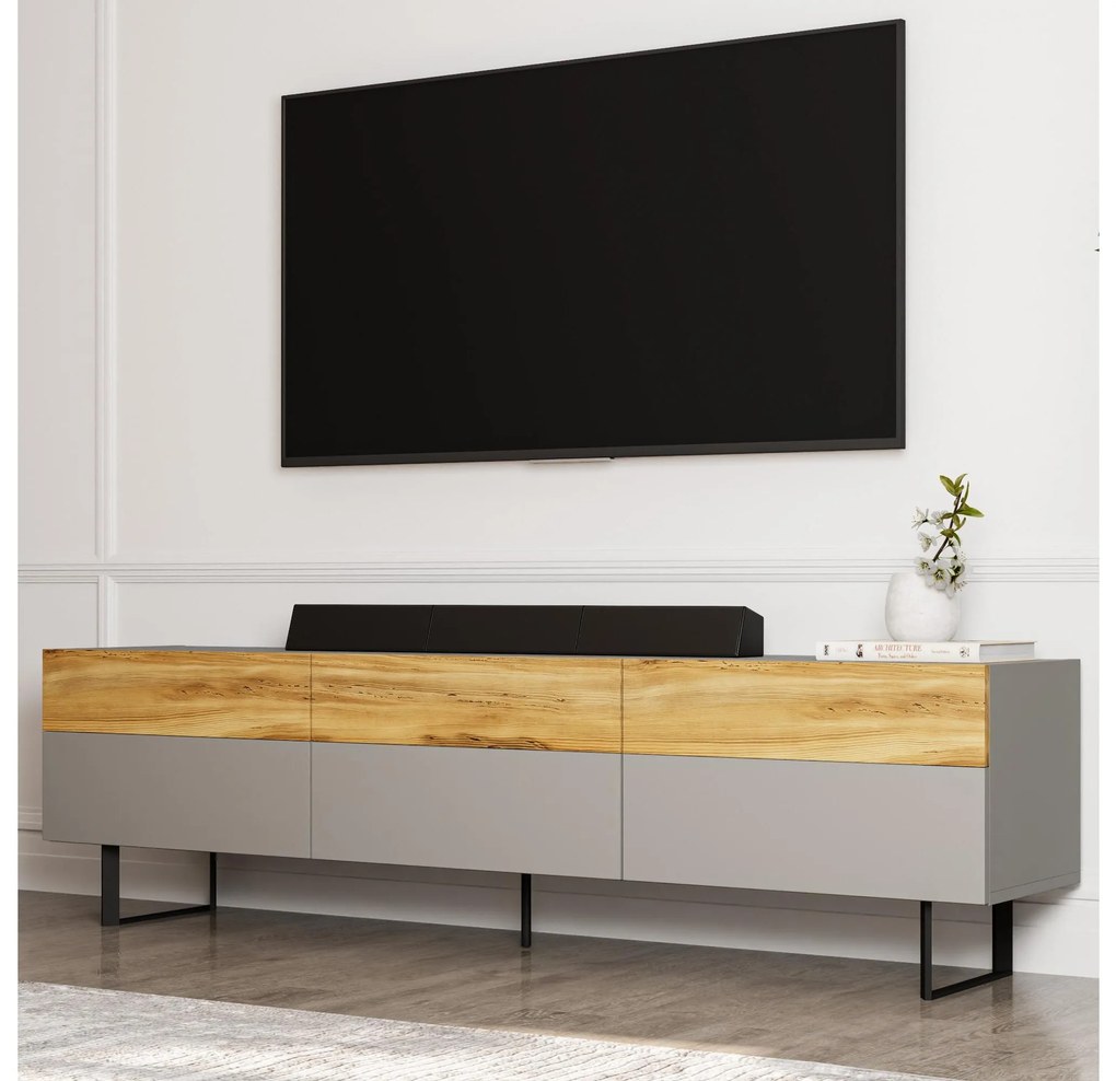 TV stolík/skrinka Sajn (dub sivý). Akcia -20%. Vlastná spoľahlivá doprava až k Vám domov. 1107723