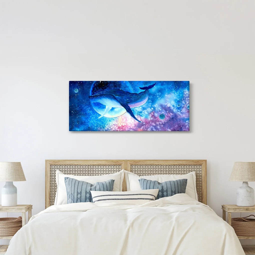 Obraz - Vesmírna veľryba (120x50 cm)
