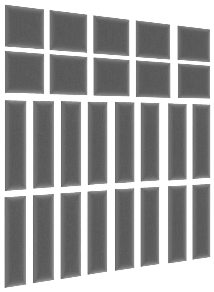 Čalúnený panel na stenu Quito 30x30 cm - sivá