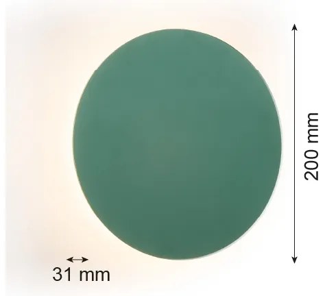 Argon 8324 - LED Nástenné svietidlo OREGON PLUS LED/4,5W/230V 3000K 20 cm zelená