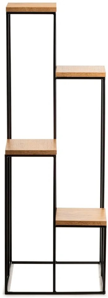 DekorStyle Stojan na kvety Quattro 110 cm čierny