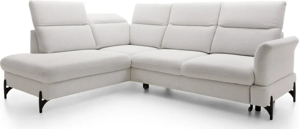 Rohová sedacia súprava Sienna 2, svetlo šedá látka, ľavý roh