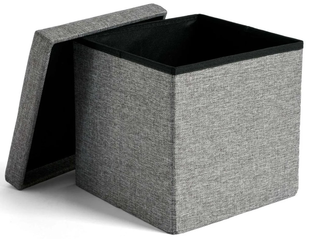 Taburet s úložným priestorom DIEGO L sivý