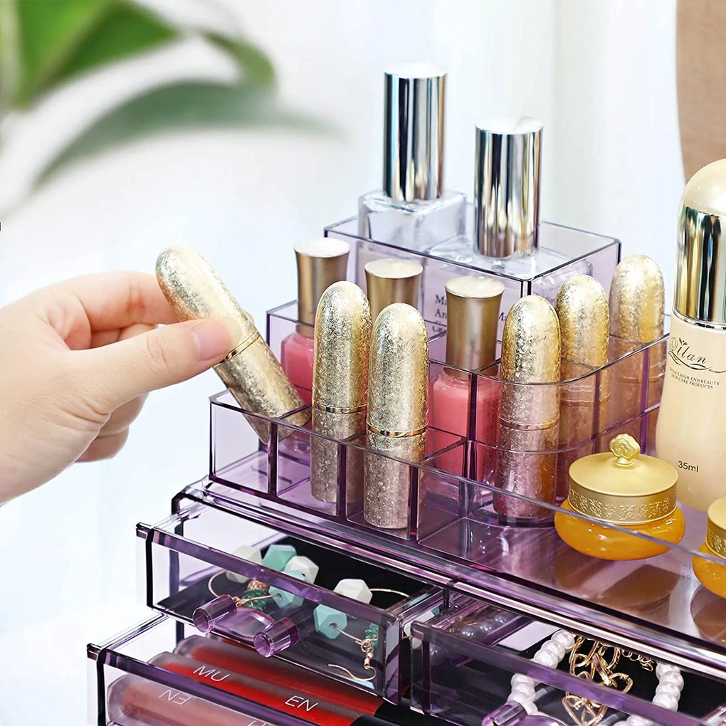 Organizér so 4 zásuvkami na make up a kozmetiku, 3 farby