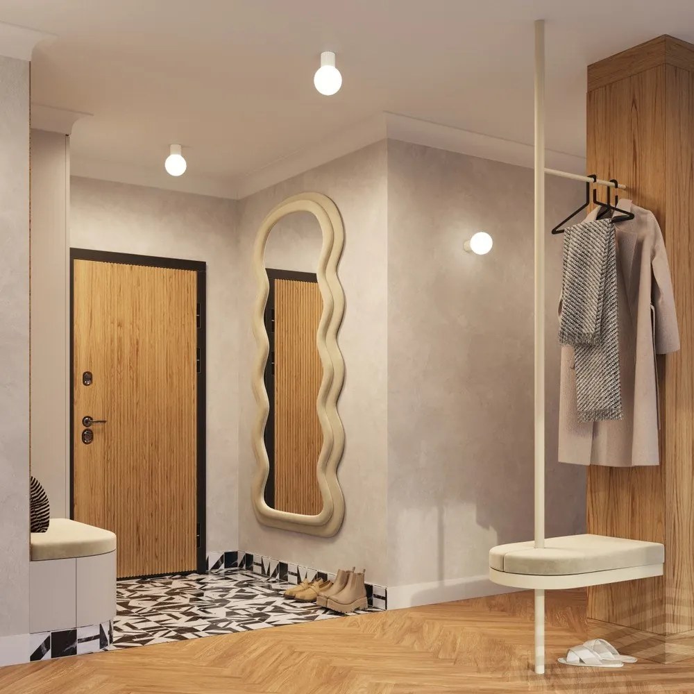 Krémové nástenné svietidlo ø 12 cm Orbital – Sollux