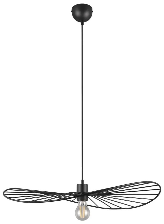 Matne čierne závesné svietidlo ø 60 cm Chapeau – Trio