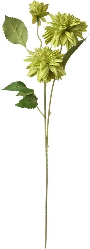 Zelená umelá dekorácia kvetina georgína - 17*10*70 cm