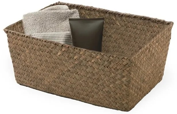 Pletený košík Compactor 30 x 20 x 13 cm, svetlo hnedá