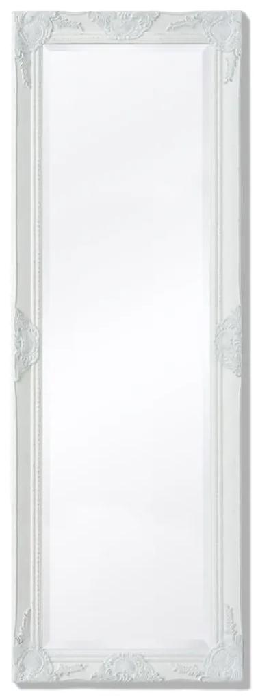 vidaXL Nástenné zrkadlo v barokovom štýle, 140x50 cm, biele