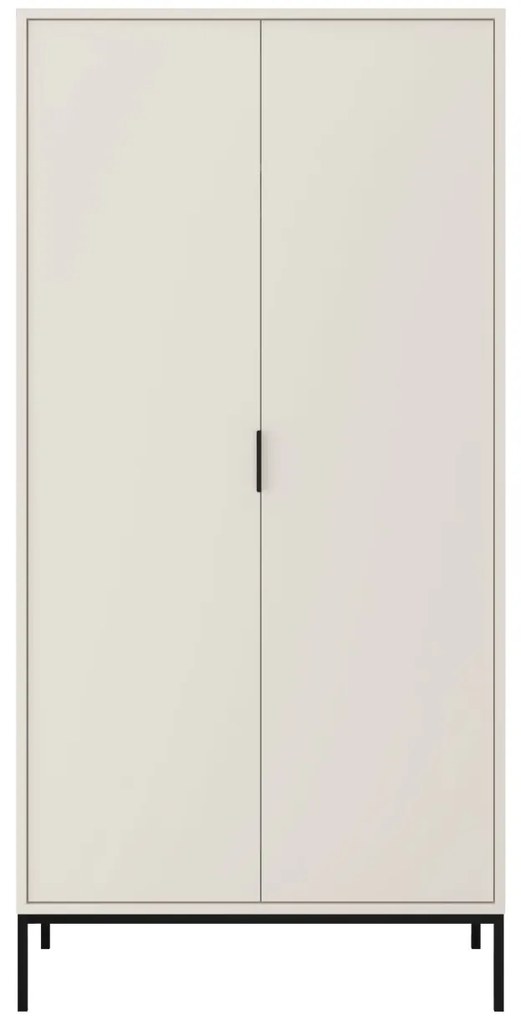 Šatníková skriňa Austin 100 cm biela/čierna