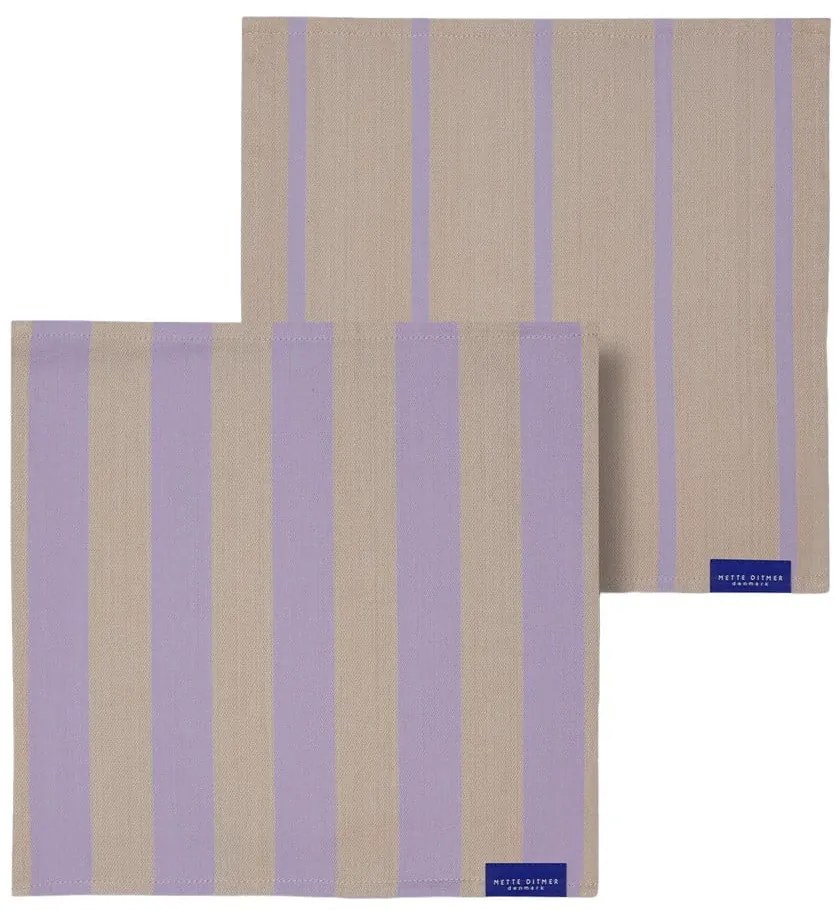 Textilné obrúsky v súprave 2 ks Stripes – Mette Ditmer Denmark