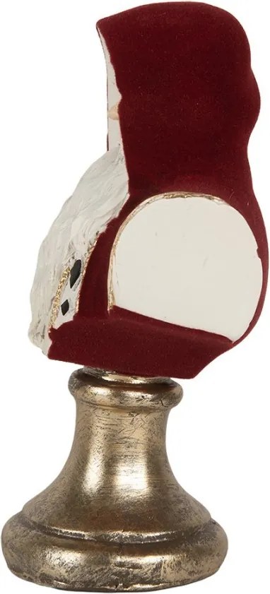 Červená vianočná dekorácia busta Santa Claus - 9*7*15 cm