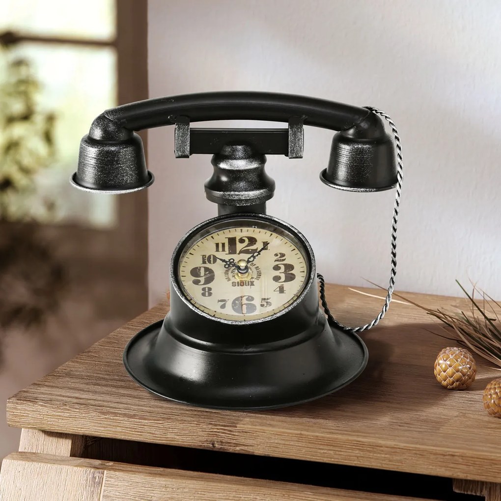 Retro hodiny Telefón