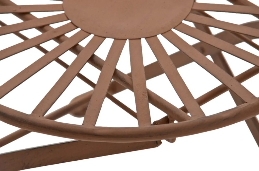 Kovová stolička skladacia Indra (SET 2 ks) - Hnedá antik